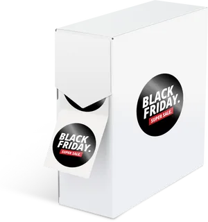 Black Friday Super Sale Box Design PNG Image