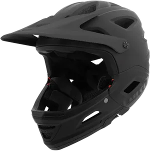 Black Full Face Motorcycle Helmet PNG Image