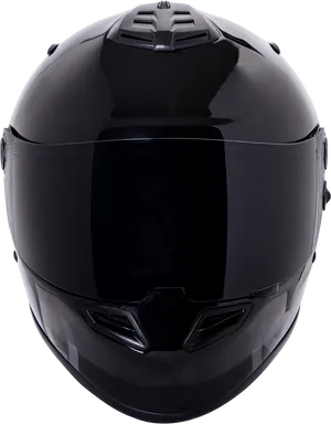 Black Full Face Motorcycle Helmet PNG Image