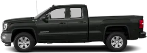 Black G M C Sierra Truck Side View PNG Image