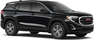 Black G M C Terrain S U V Side View PNG Image