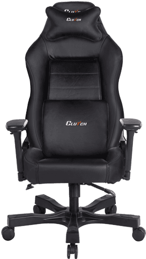 Black Gaming Chair Ergonomic Design PNG with transparent background