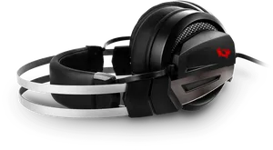 Black Gaming Headsetwith Mic PNG Image