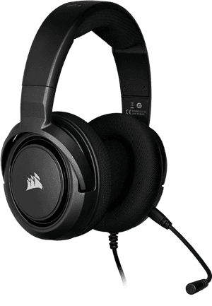 Black Gaming Headsetwith Microphone PNG