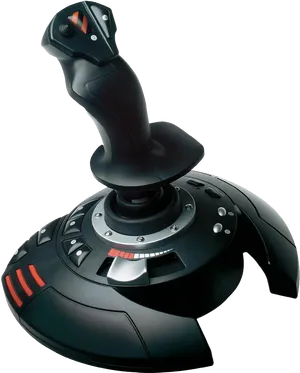 Black Gaming Joystick Isolated PNG Image