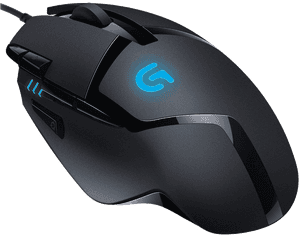 Black Gaming Mouse Illuminated Logo PNG with transparent background