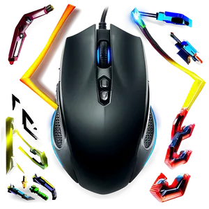 Black Gaming Mouse Png Iaj PNG Image