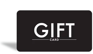 Black Gift Card Mockup PNG Image