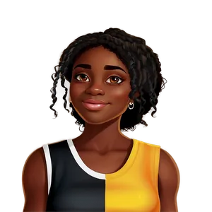 Black Girl Cartoon Character Design Png Iid46 PNG Image