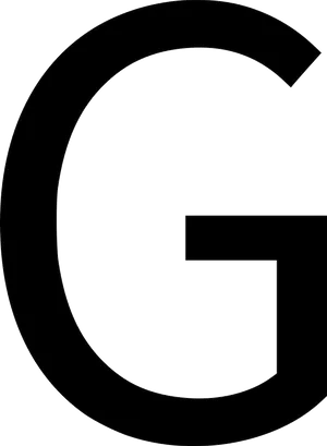 Black Google G Logo PNG Image