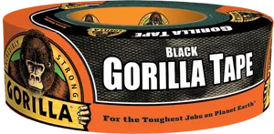 Black Gorilla Tape Roll PNG Image