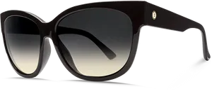 Black Gradient Oversized Sunglasses PNG Image