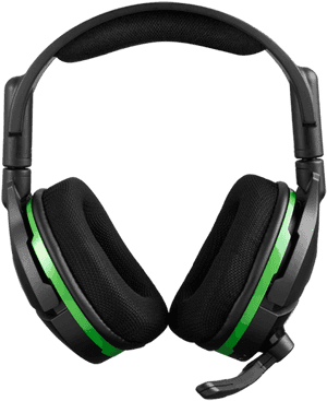 Black Green Gaming Headset PNG
