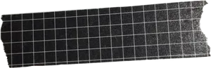 Black Grid Washi Tape Strip PNG Image