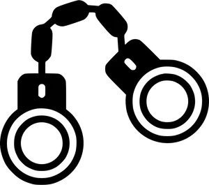 Black Handcuffs Icon PNG Image