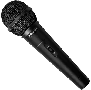 Black Handheld Microphone PNG Image