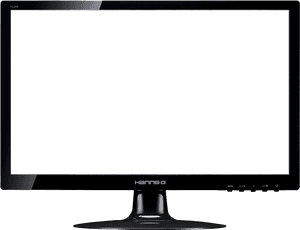 Black Hanns G Monitor Isolated PNG image with transparent background