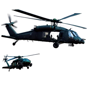 Black Hawk Attack Helicopter Png Qdx PNG Image