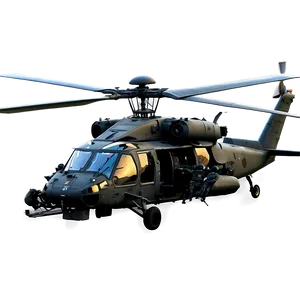 Black Hawk Attack Helicopter Png Yog PNG Image