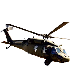 Black Hawk Helicopter In Desert Png Hry PNG Image