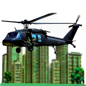 Black Hawk Helicopter In Urban Area Png 30 PNG Image