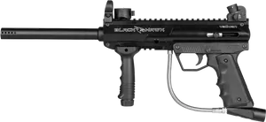 Black Hawk Paintball Marker PNG Image