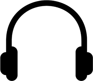 Black Headphones Silhouette PNG