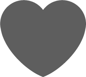 Black Heart Emoji Graphic PNG Image