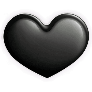 Black Heart Emoji Illustration PNG eau32 PNG image with transparent background