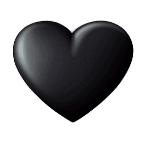 Black Heart Emoji Illustration PNG qwt12 PNG image with transparent background