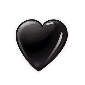 Black Heart Emoji Illustration PNG skb1 PNG image with transparent background