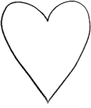 Black Heart Outlineon Dark Background PNG Image