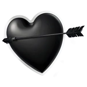 Black Heart With Arrow Png 85 PNG Image