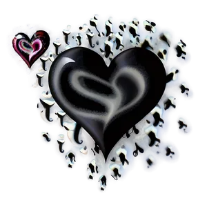 Black Hearts C PNG Image