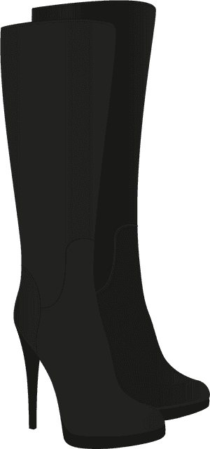 Black Western Boots Clipart - Long Black Boots Png, Transparent Png PNG with transparent background