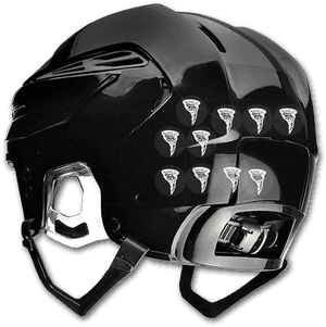 Black Hockey Helmet Side View PNG image with transparent background