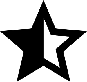 Half Filled Star Icon Clipart , Png Download - Half Filled Star Icon, Transparent Png PNG
