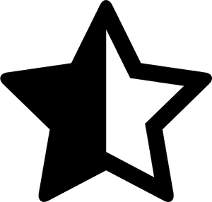Half Star Icon , Png Download - Fa Star Half O, Transparent Png PNG