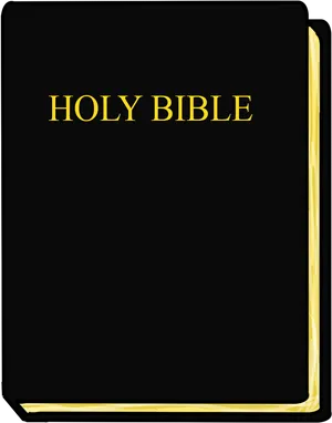 Black Holy Bible Cover PNG Image