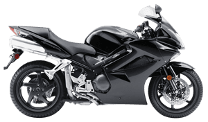 Black Honda Sportbike Profile PNG image with transparent background