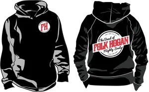 Black Hoodie Folk Hogan Band Merchandise PNG Image