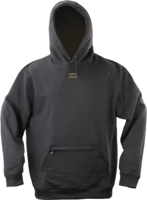 Black Hoodie Mockup Front View PNG Image