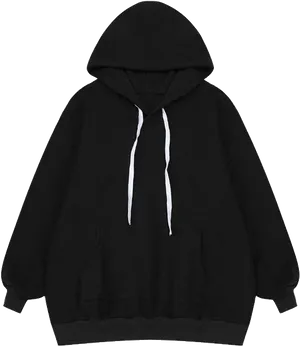 Black Hoodie Plain Casual Wear PNG Image