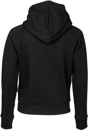 Black Hoodie Rear View PNG Image