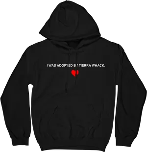 Black Hoodie Tierra Whack Adoption PNG Image