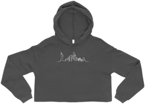 Black Hoodiewith White City Silhouette Graphic PNG Image