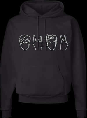 Dolan Twins Black Hoodie, HD Png Download PNG