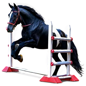 Black Horse Jumping Obstacle Png 66 PNG Image