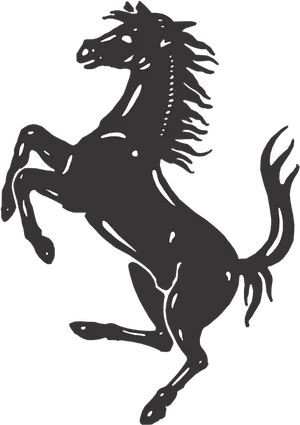 Black Horse Silhouette Logo PNG Image