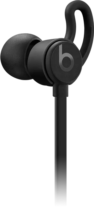 Black In Ear Wireless Earphone PNG Image